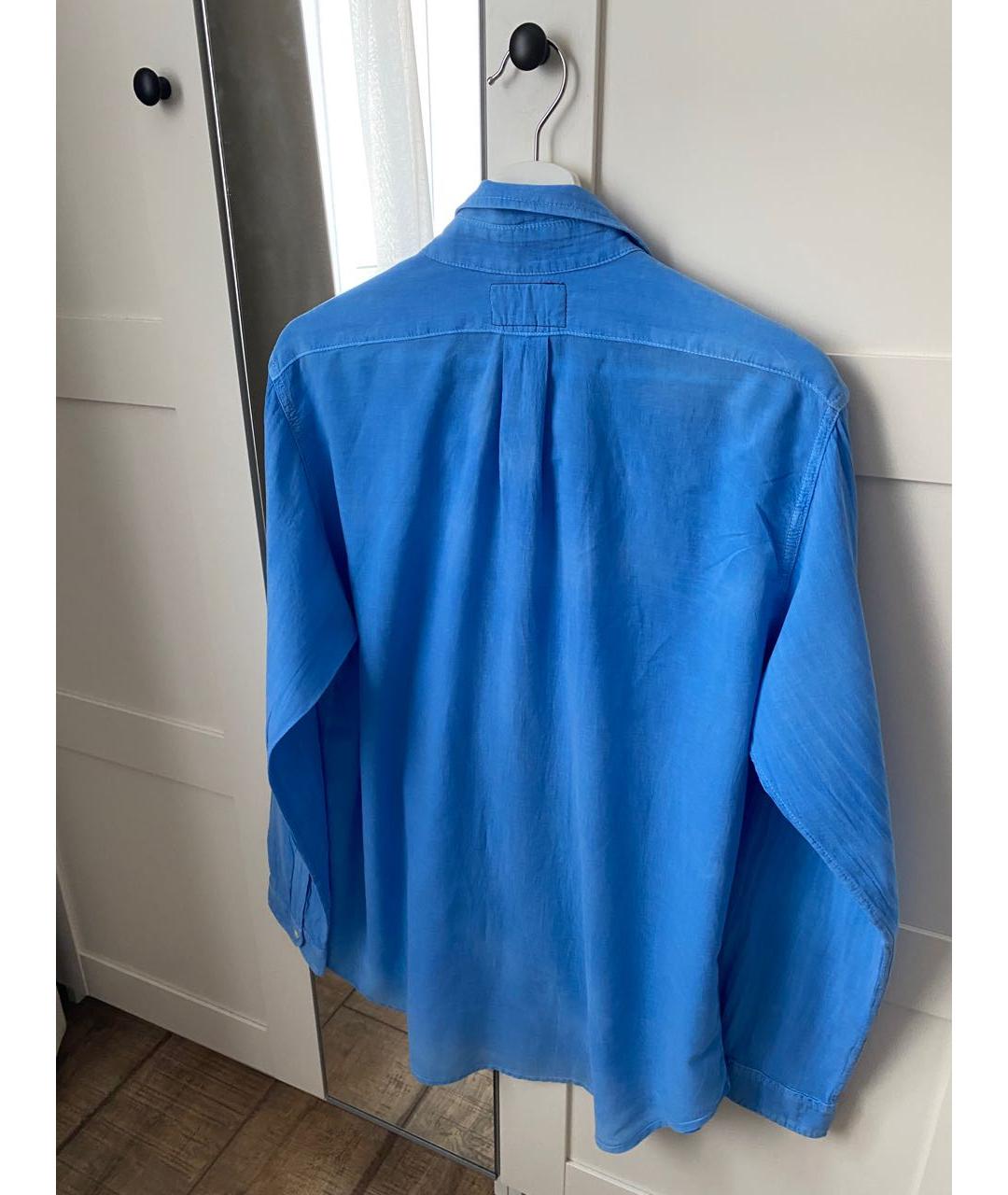 CURRENT/ELLIOTT Голубая хлопковая кэжуал рубашка, фото 2