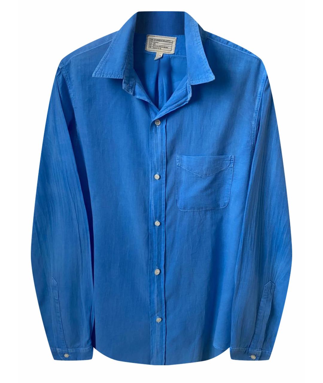 CURRENT/ELLIOTT Голубая хлопковая кэжуал рубашка, фото 1