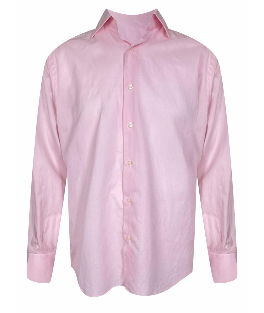 PATRICK HELLMANN Розовая хлопковая классическая рубашка, фото 1