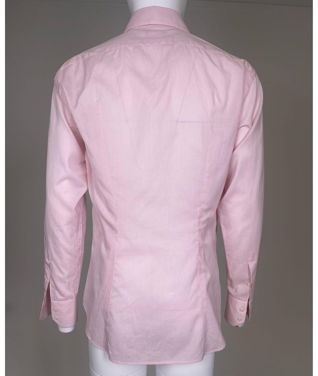 PATRICK HELLMANN Розовая хлопковая классическая рубашка, фото 3