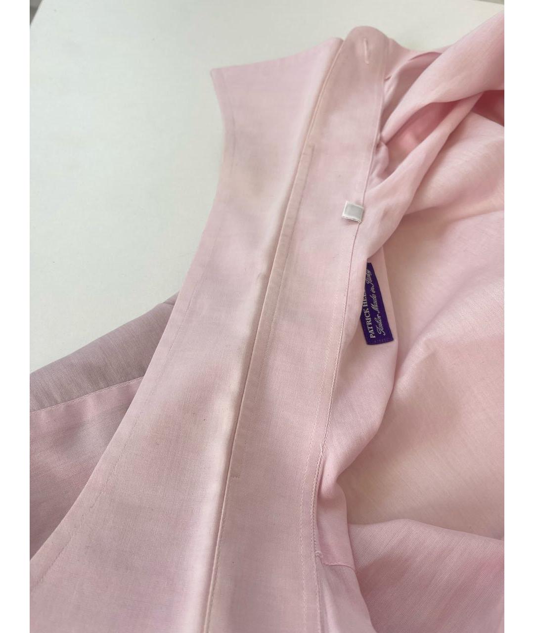 PATRICK HELLMANN Розовая хлопковая классическая рубашка, фото 8
