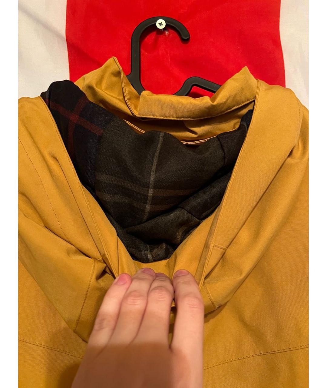 BARBOUR Желтая полиэстеровая куртка, фото 5