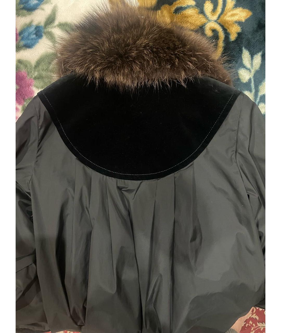 CHRISTIAN LACROIX Черное полиэстеровое пальто, фото 3