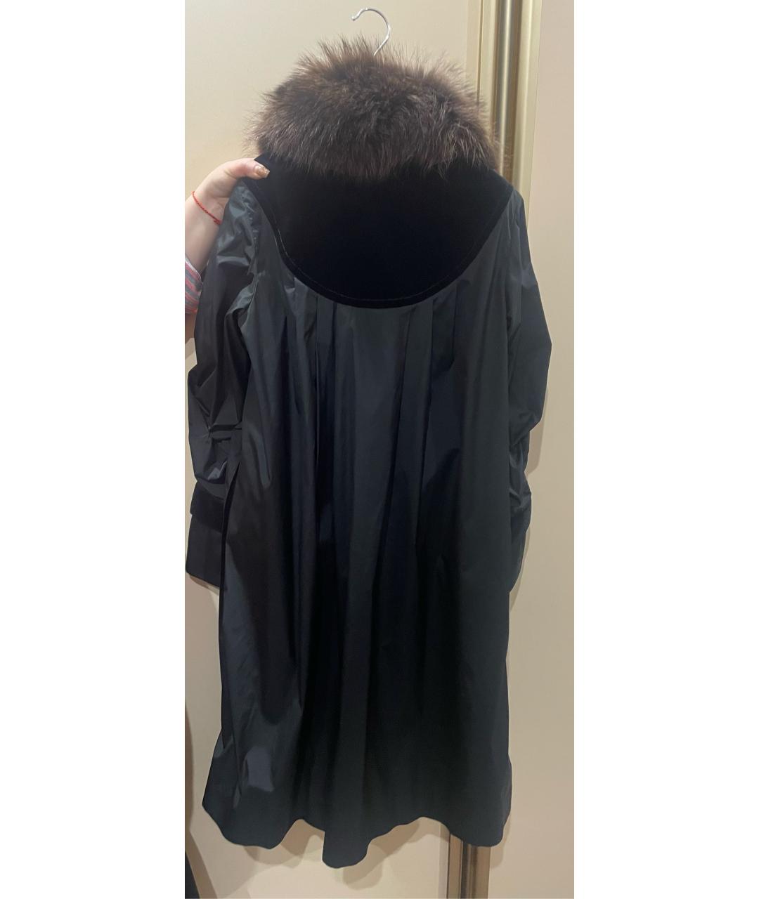CHRISTIAN LACROIX Черное полиэстеровое пальто, фото 2