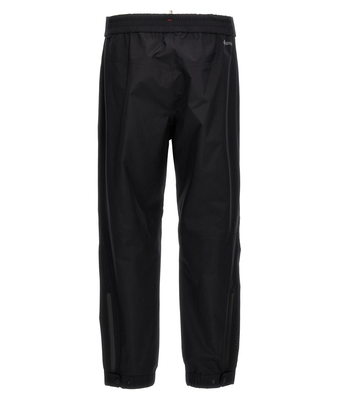 MONCLER GRENOBLE Черные полиэстеровые повседневные брюки, фото 2