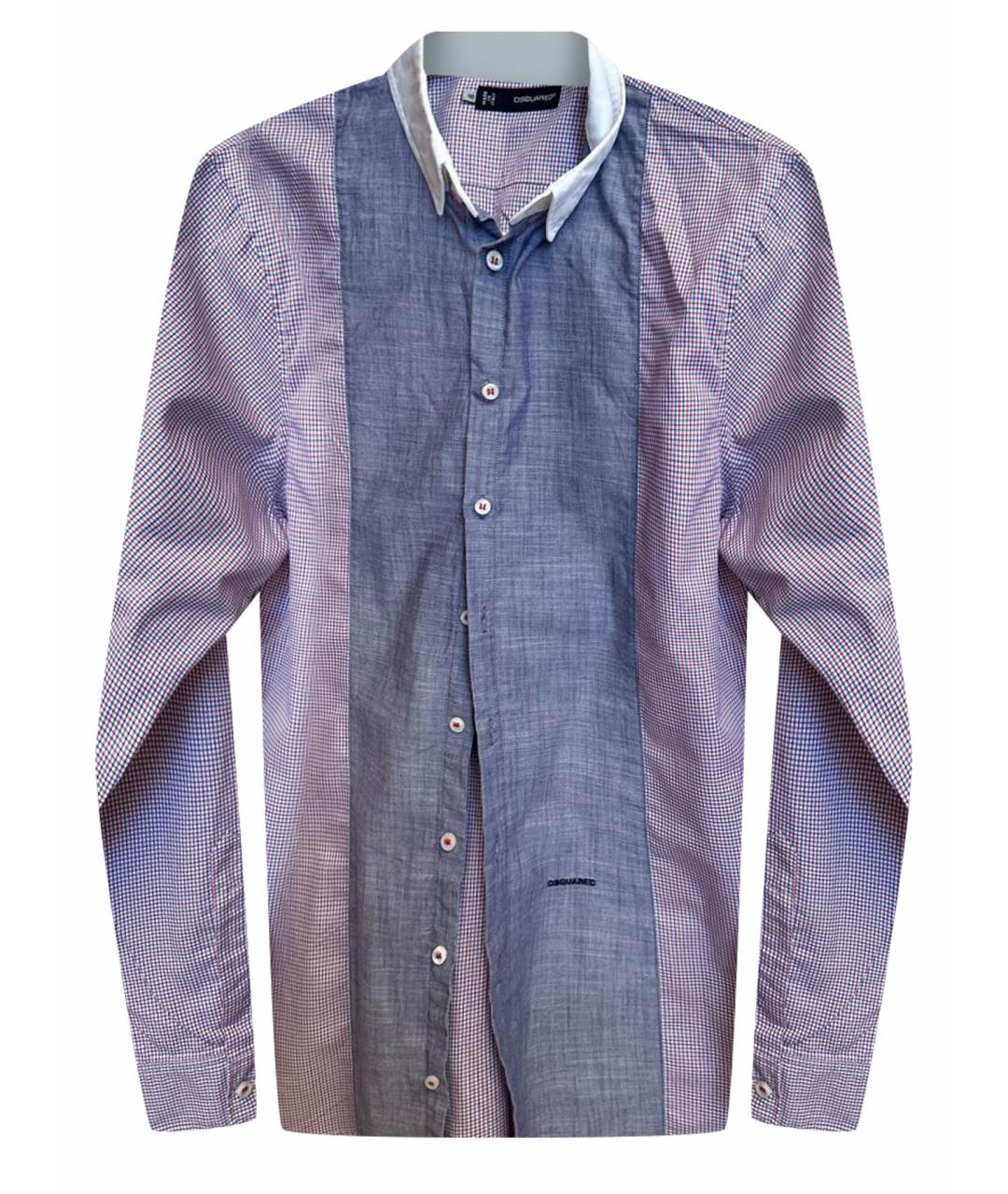 DSQUARED2 Фиолетовая хлопковая кэжуал рубашка, фото 1