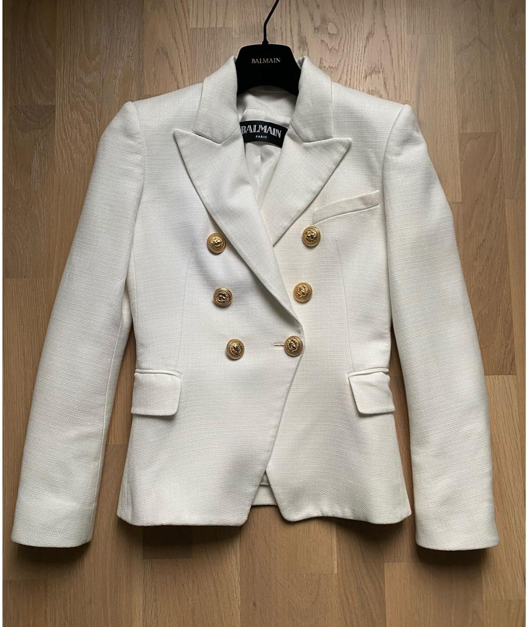 BALMAIN Белый вискозный жакет/пиджак, фото 5