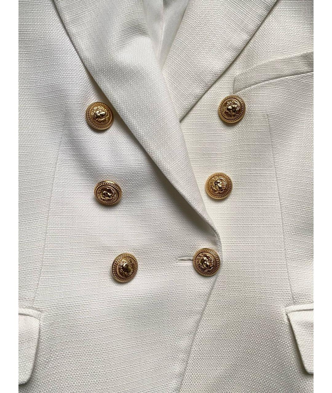 BALMAIN Белый вискозный жакет/пиджак, фото 4