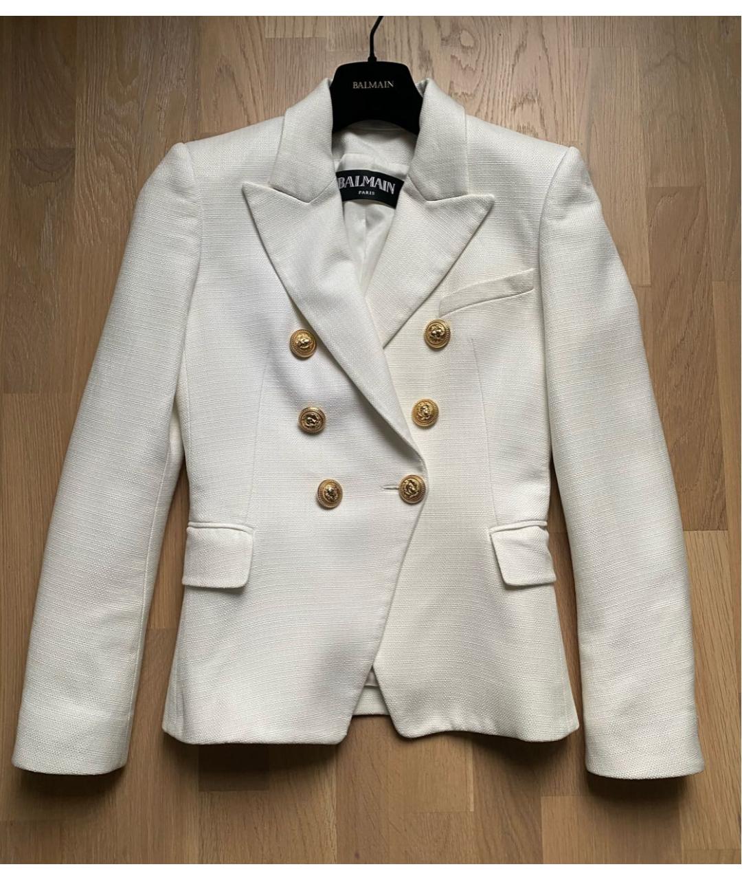 BALMAIN Белый вискозный жакет/пиджак, фото 6