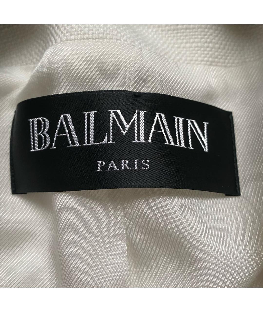 BALMAIN Белый вискозный жакет/пиджак, фото 3