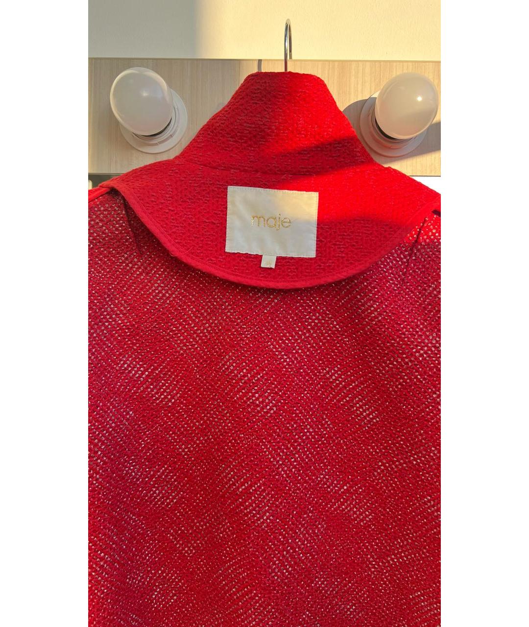 MAJE Красный хлопковый жакет/пиджак, фото 3