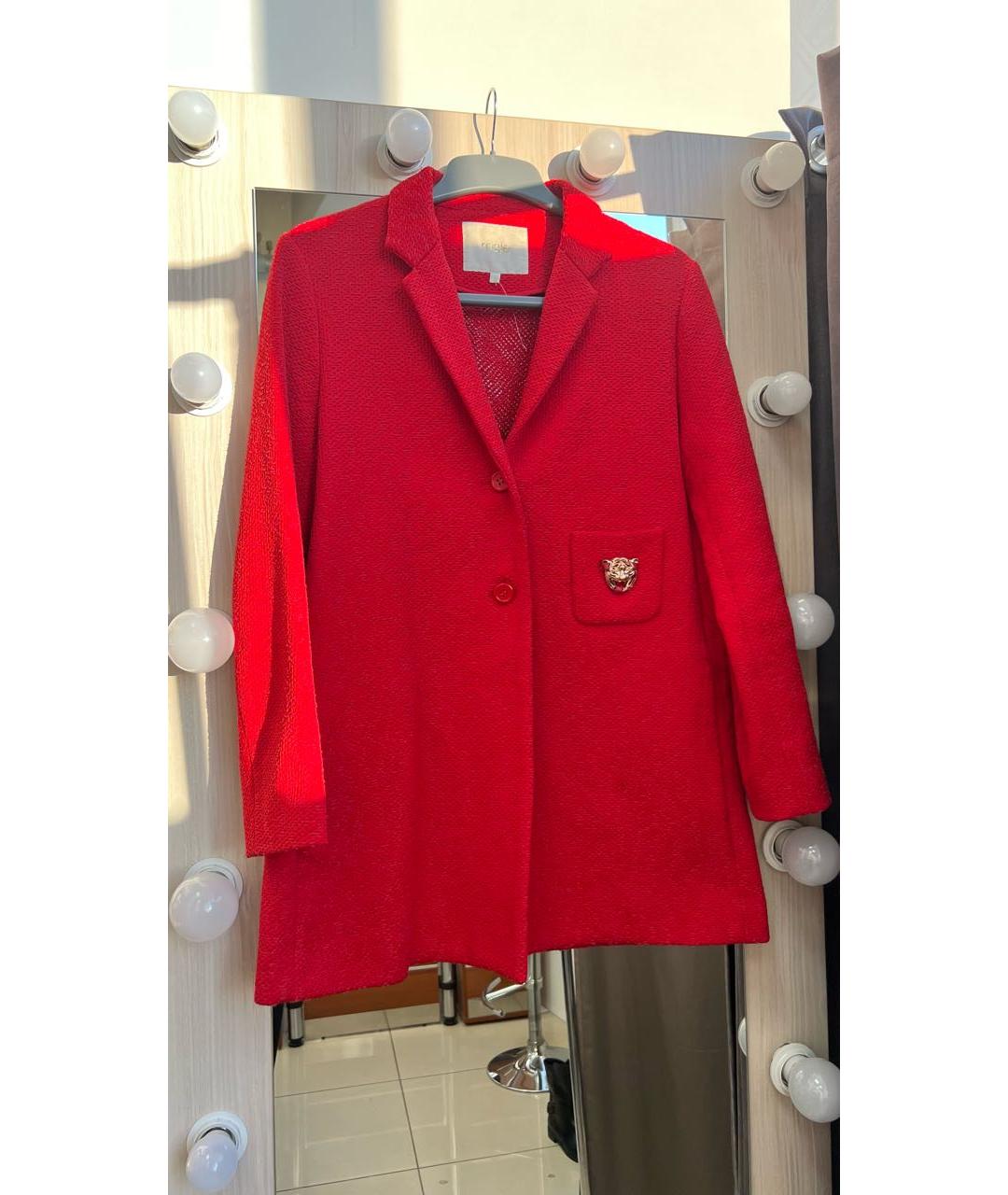 MAJE Красный хлопковый жакет/пиджак, фото 6