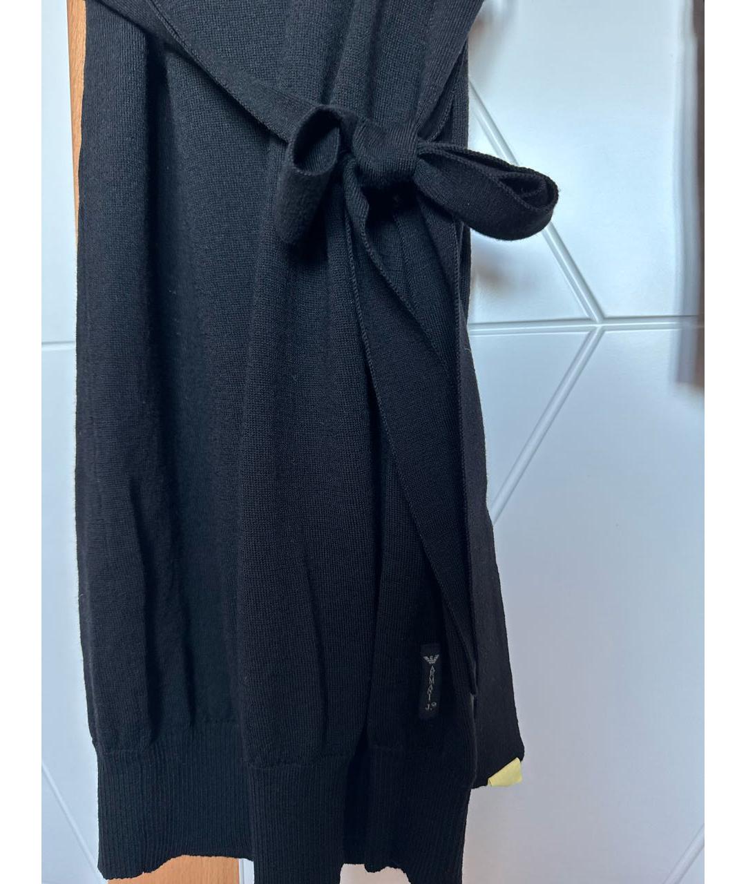 ARMANI JEANS Черное шерстяное повседневное платье, фото 4