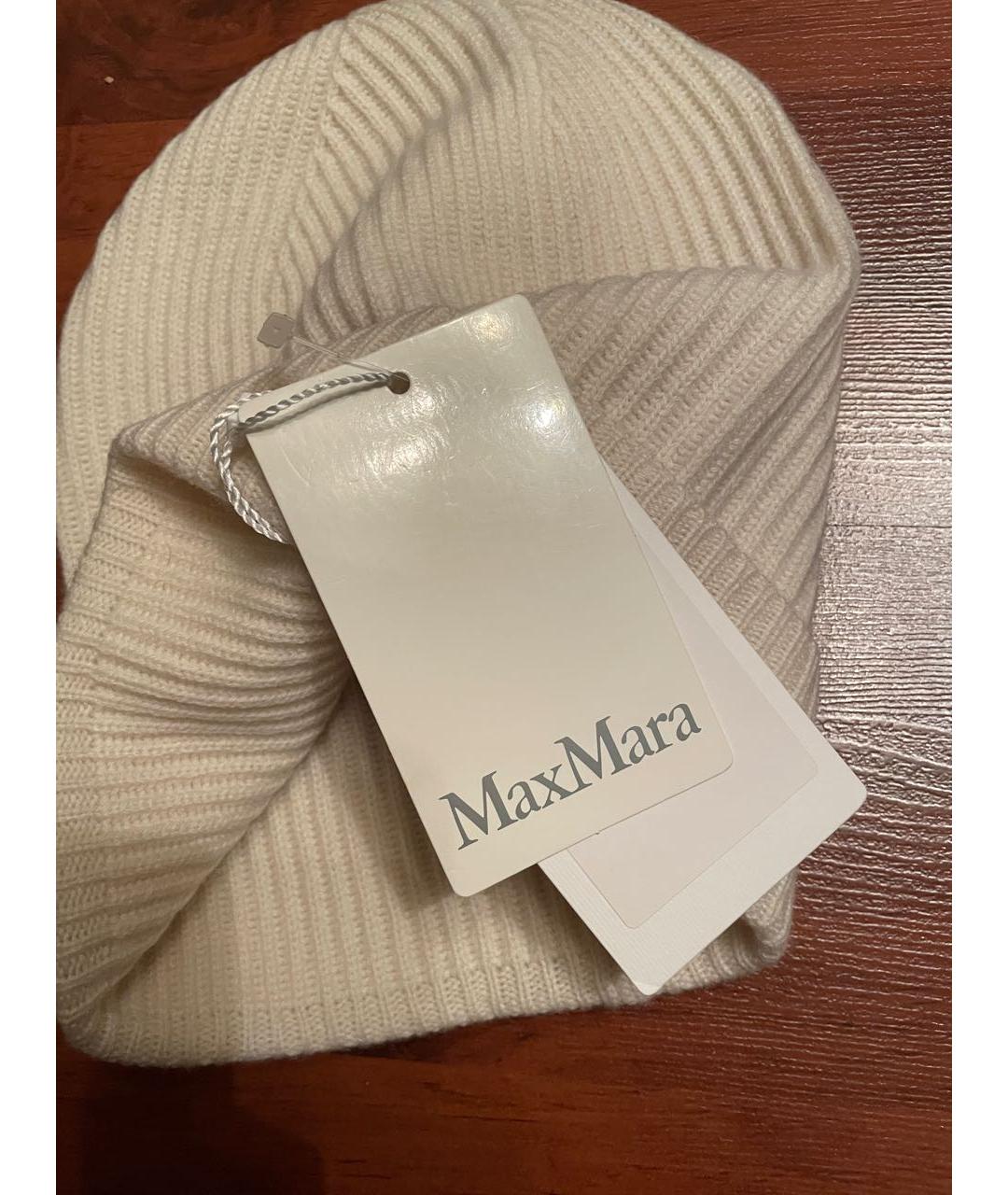 MAX MARA Белая шерстяная шапка, фото 4