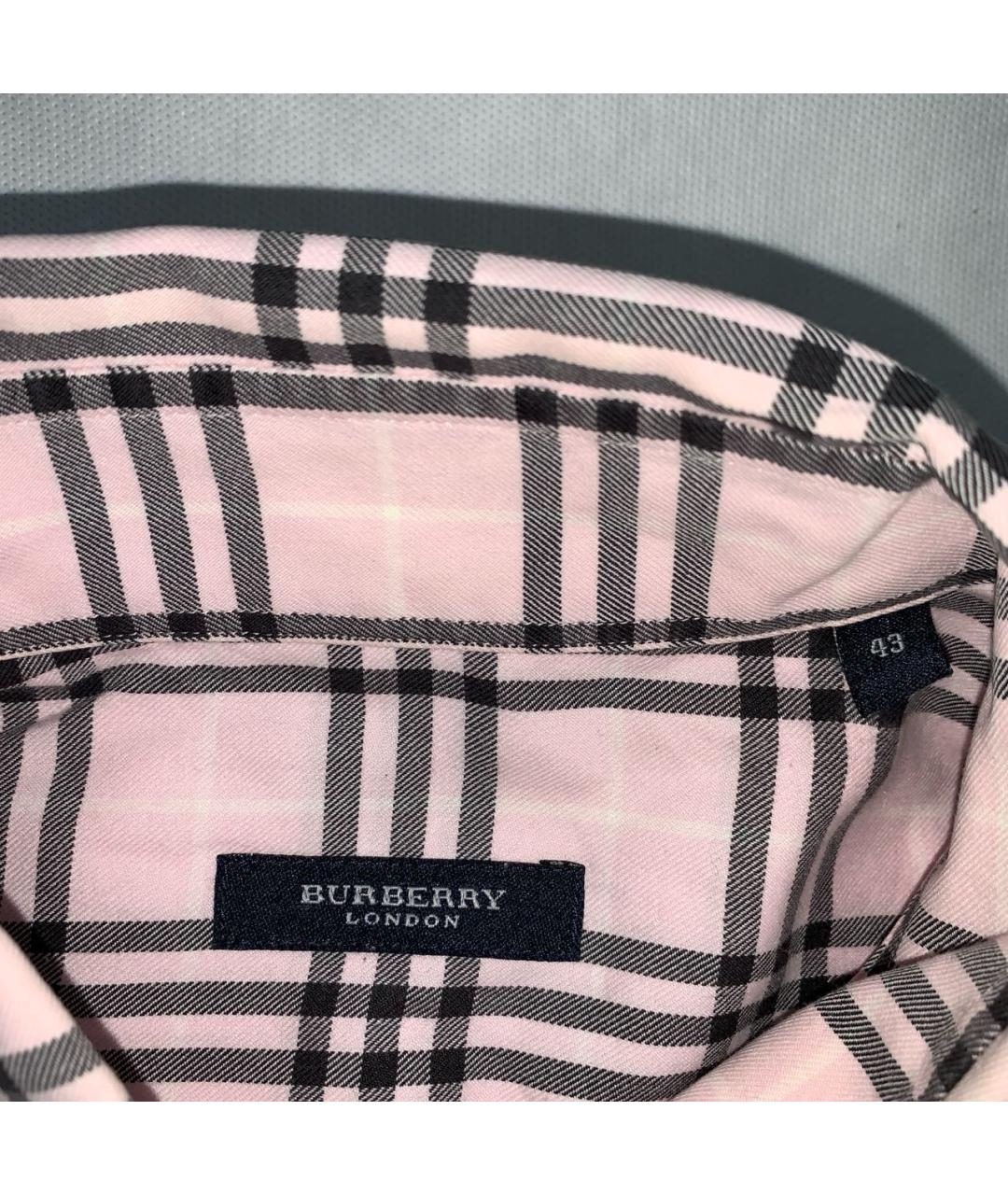 BURBERRY Розовая хлопковая классическая рубашка, фото 3