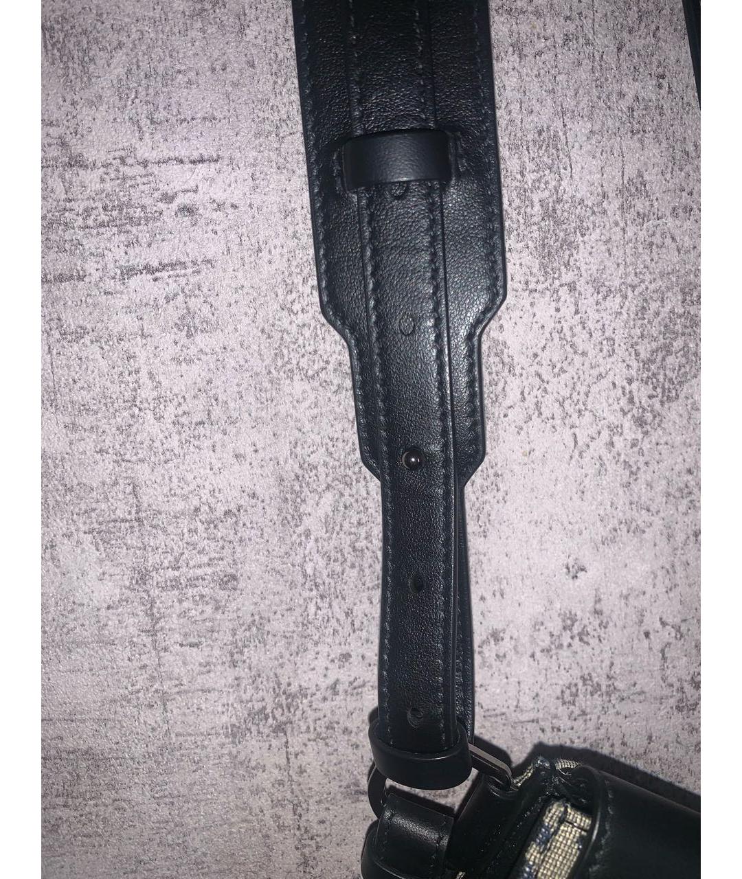 CHRISTIAN DIOR Черная жаккардовая сумка на плечо, фото 4