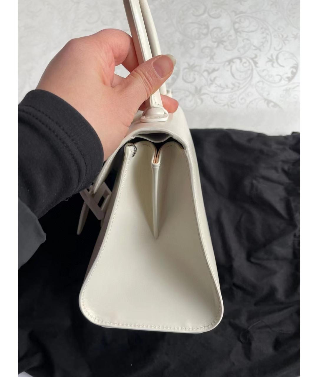 DELVAUX Белая кожаная сумка с короткими ручками, фото 4