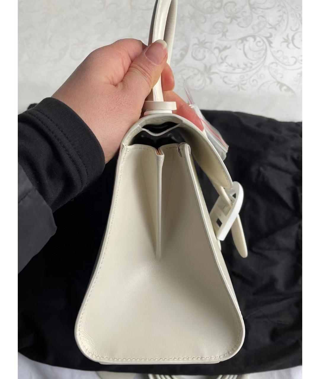 DELVAUX Белая кожаная сумка с короткими ручками, фото 5