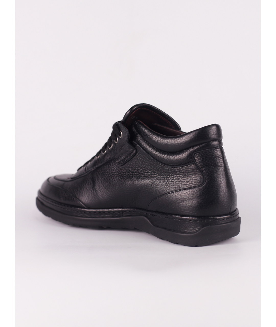 ZILLI Черные кожаные высокие кроссовки / кеды, фото 3
