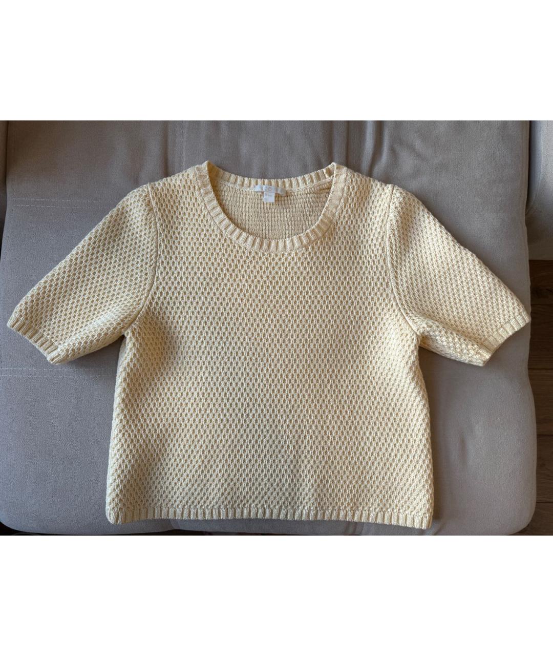 COS Желтый хлопковый джемпер / свитер, фото 4