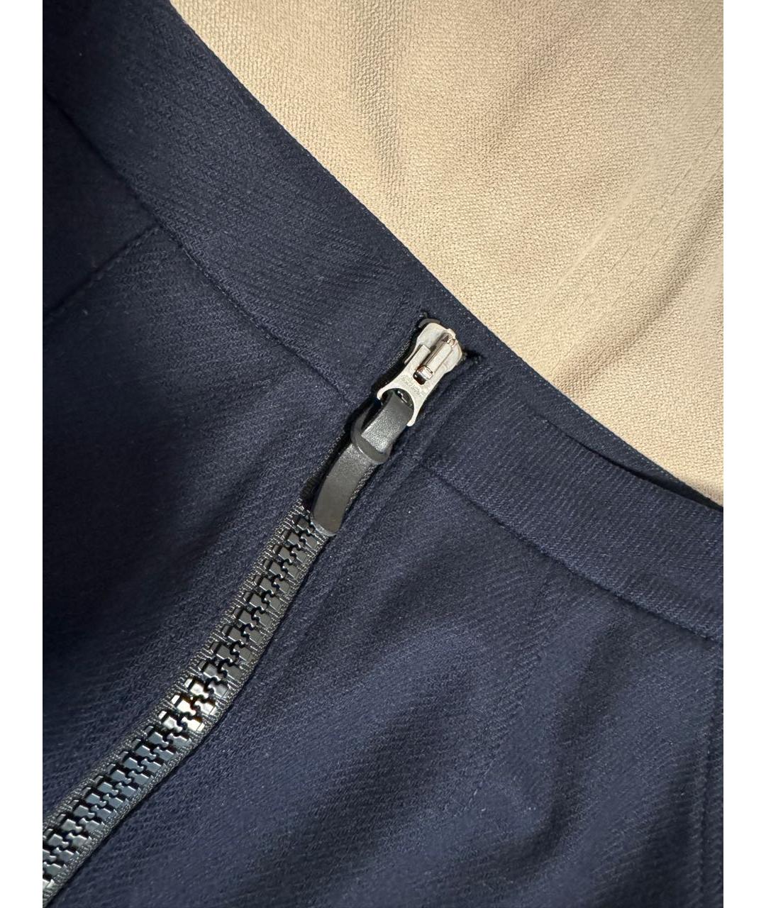ACNE STUDIOS Темно-синяя шерстяная юбка мини, фото 3