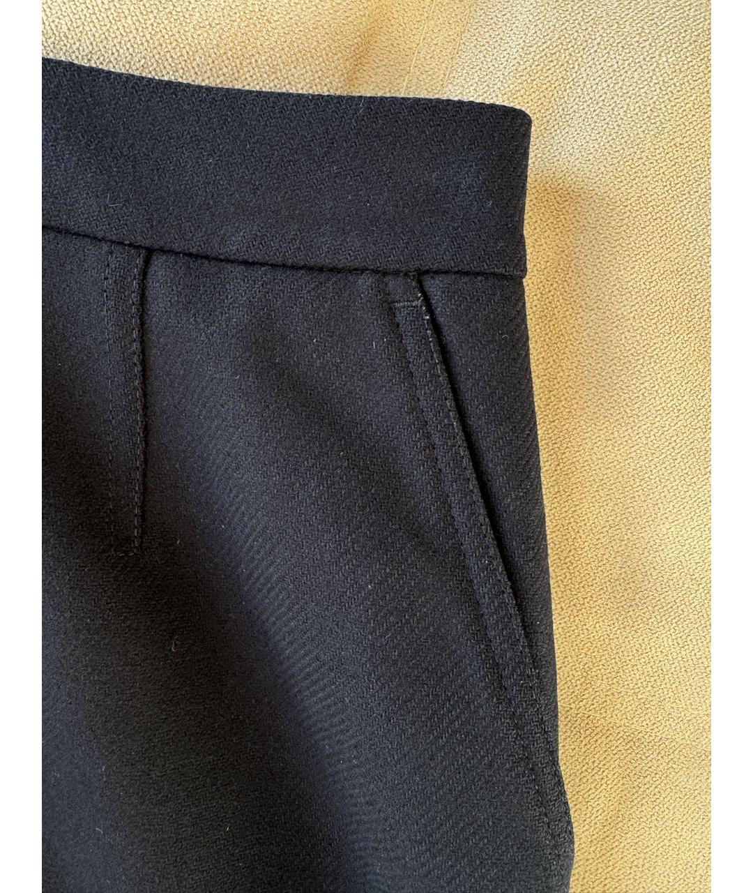ACNE STUDIOS Темно-синяя шерстяная юбка мини, фото 4
