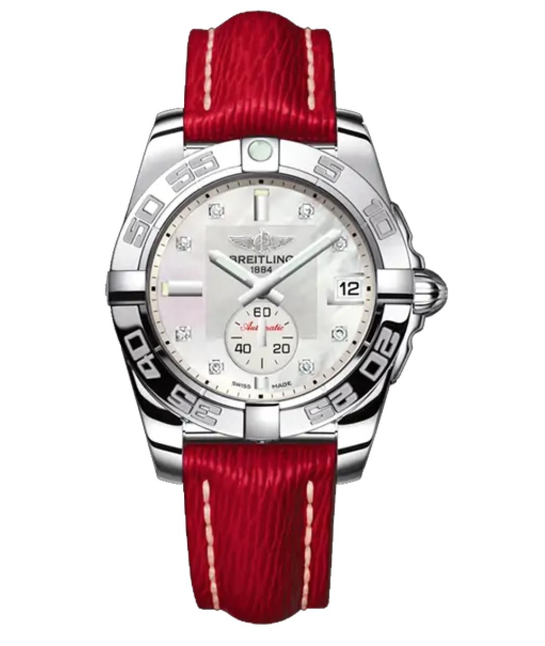 BREITLING Красные часы из экзотической кожи, фото 1