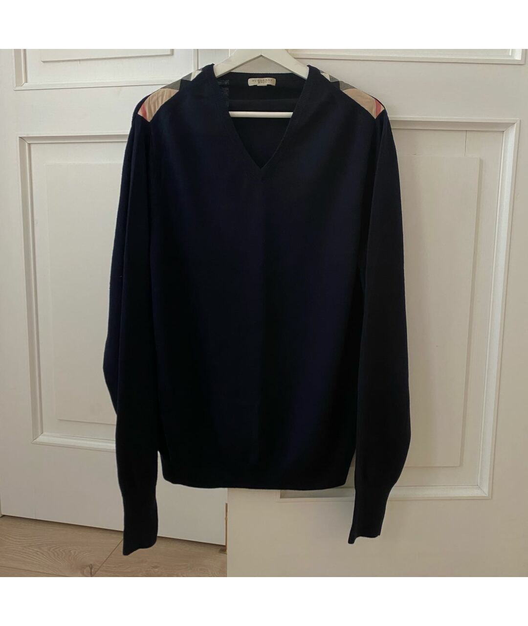 BURBERRY Темно-синий шерстяной джемпер / свитер, фото 5