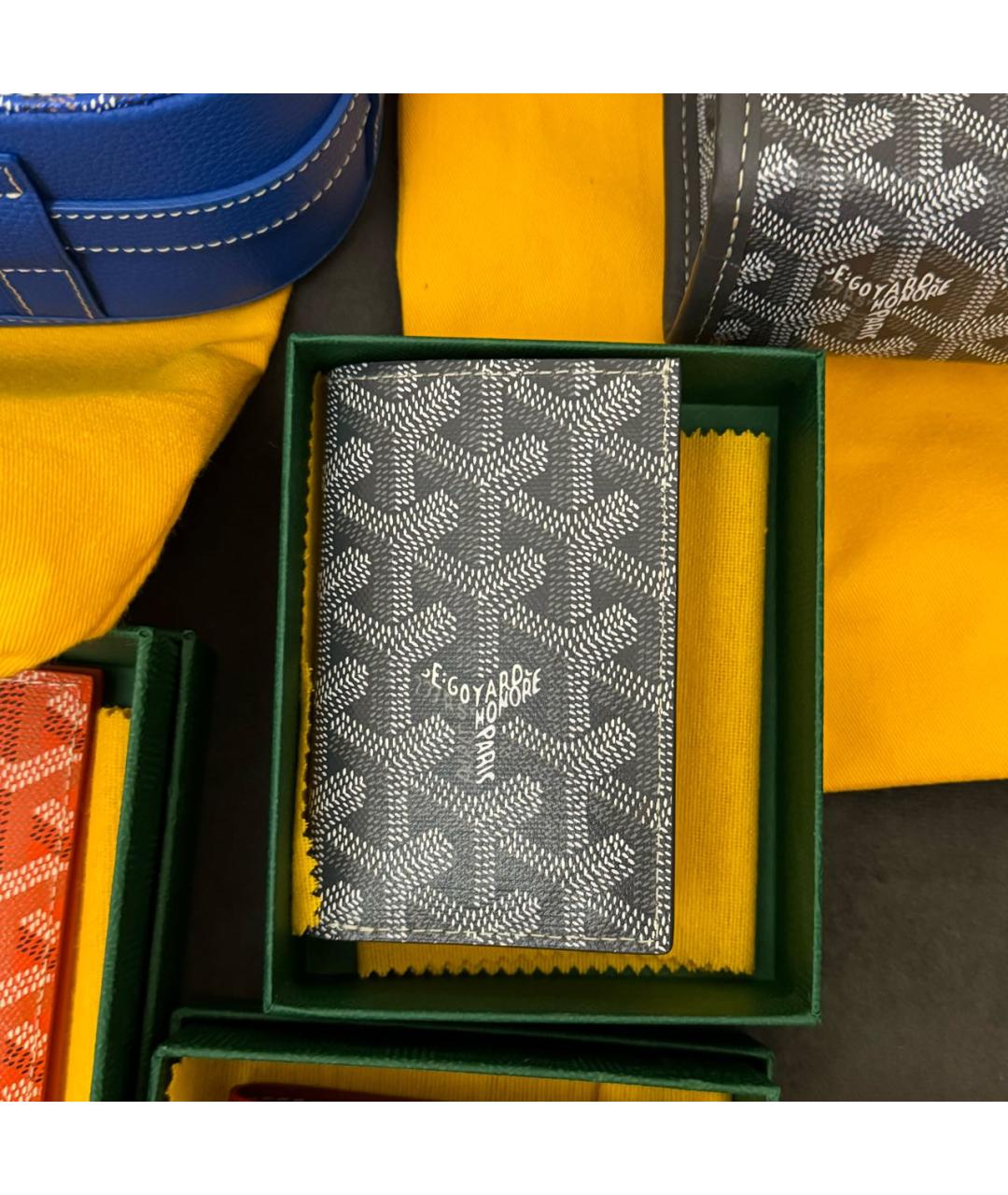 GOYARD Серый кожаный кардхолдер, фото 3