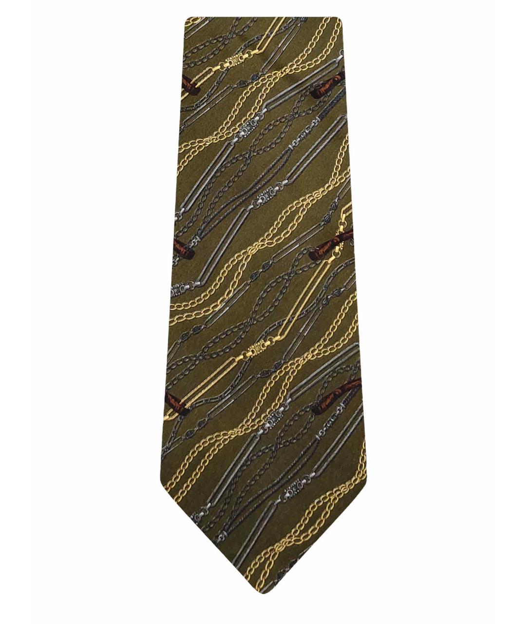 GIANFRANCO FERRE Зеленый шелковый галстук, фото 1