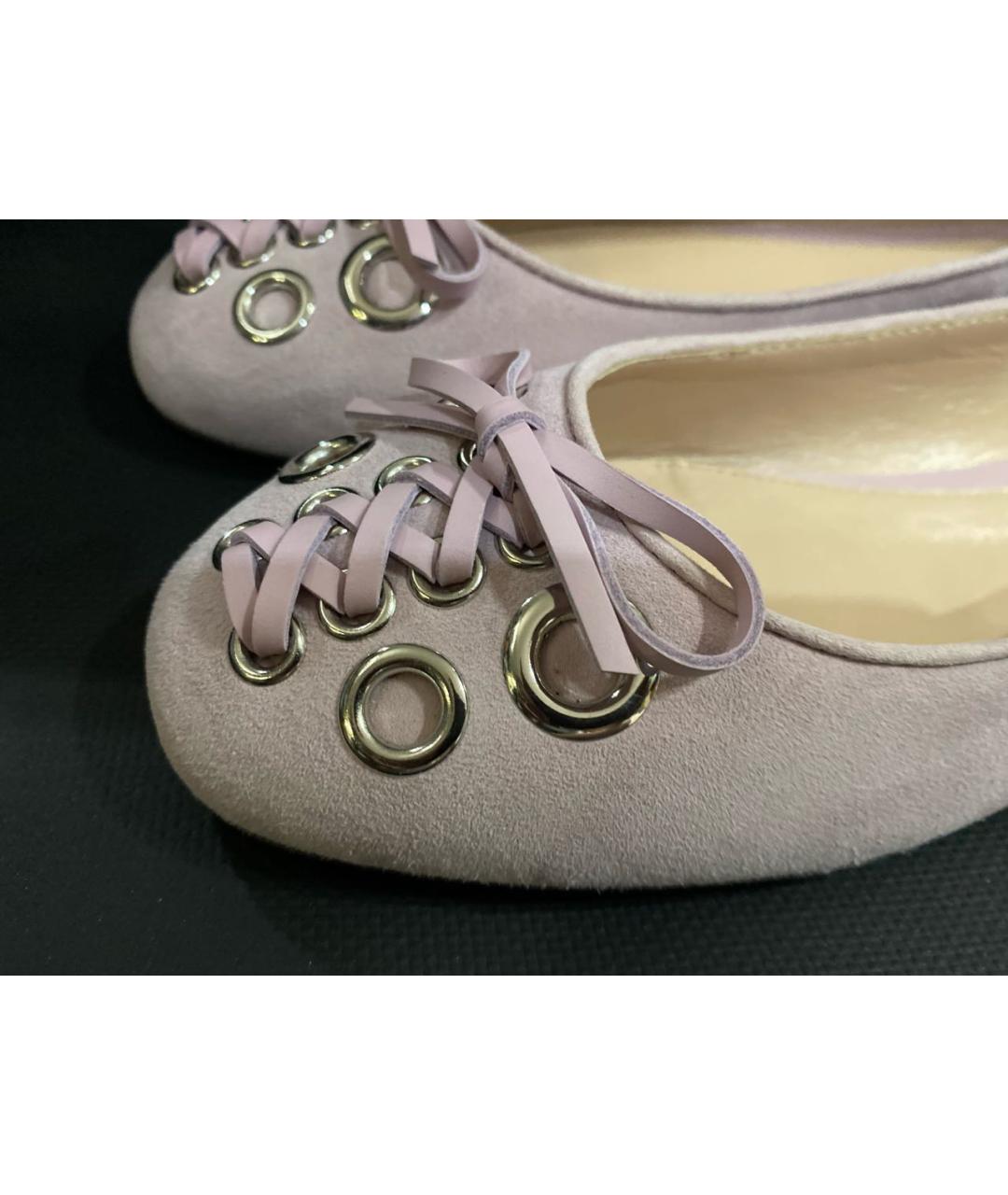 TOD'S Розовые замшевые балетки, фото 7