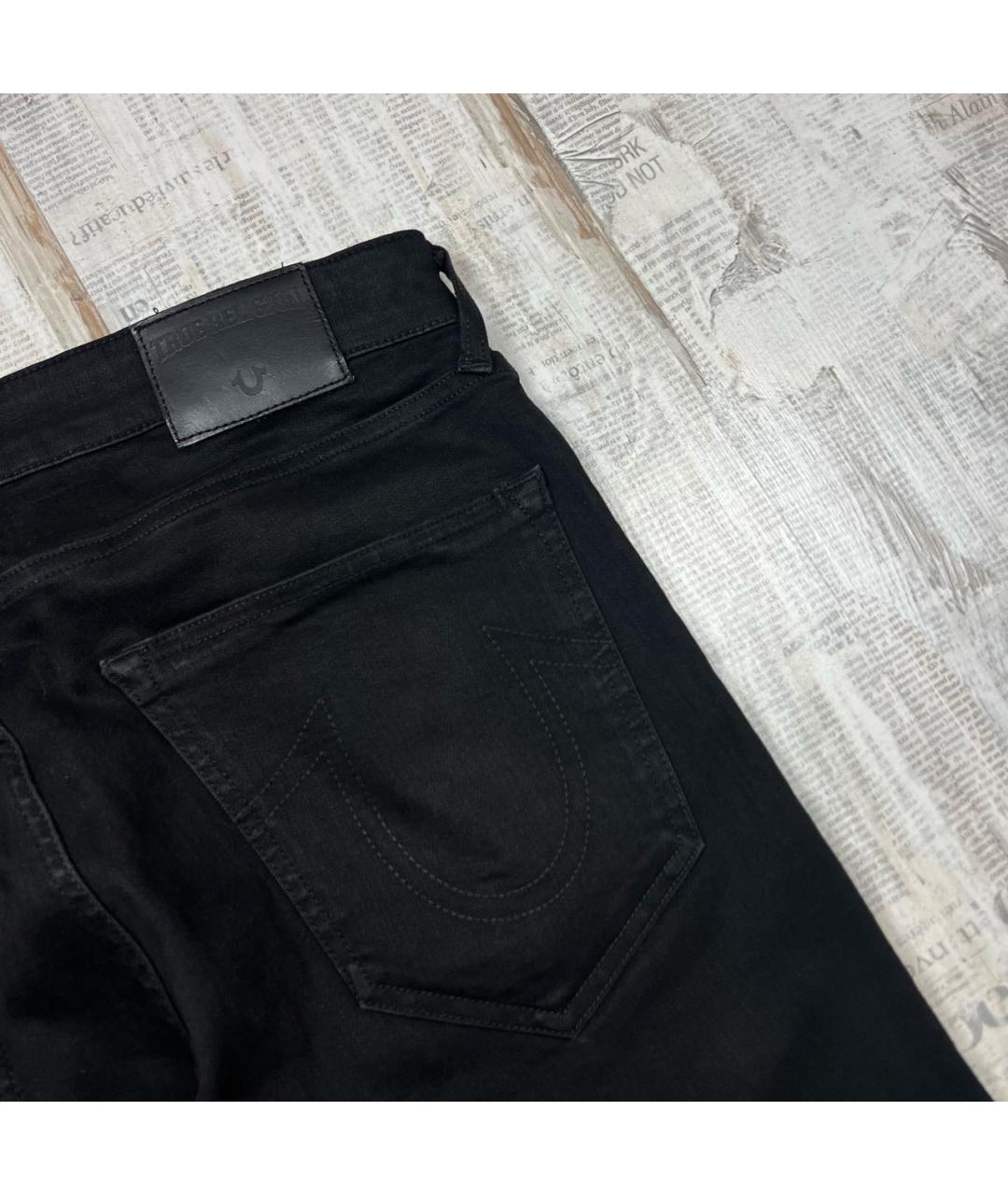 TRUE RELIGION Черные хлопко-полиэстеровые джинсы скинни, фото 3