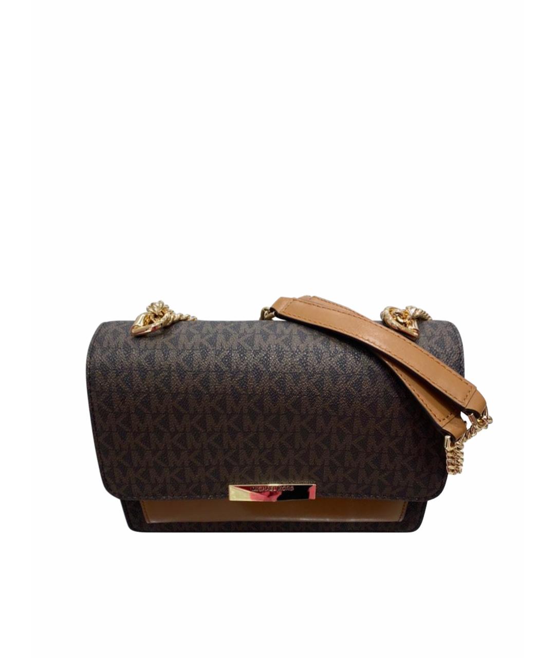 MICHAEL KORS Коричневая кожаная сумка с короткими ручками, фото 1