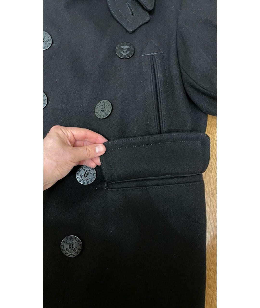 DSQUARED2 Черное шерстяное пальто, фото 4