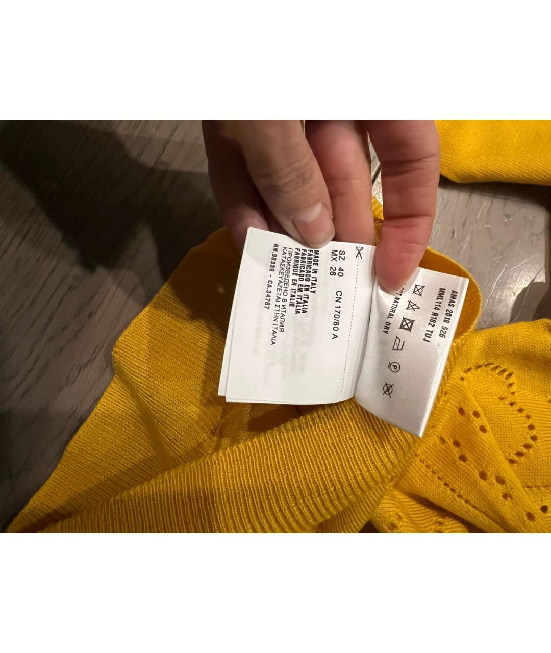 MIU MIU Желтый шерстяной джемпер / свитер, фото 4