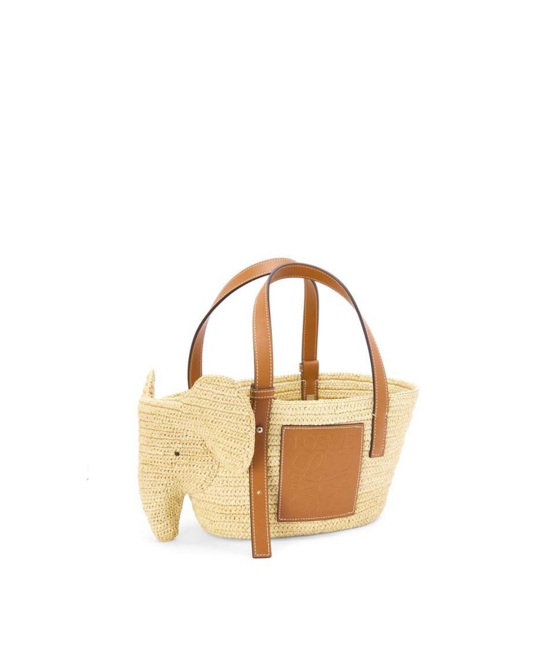 LOEWE Бежевая пляжная сумка, фото 2
