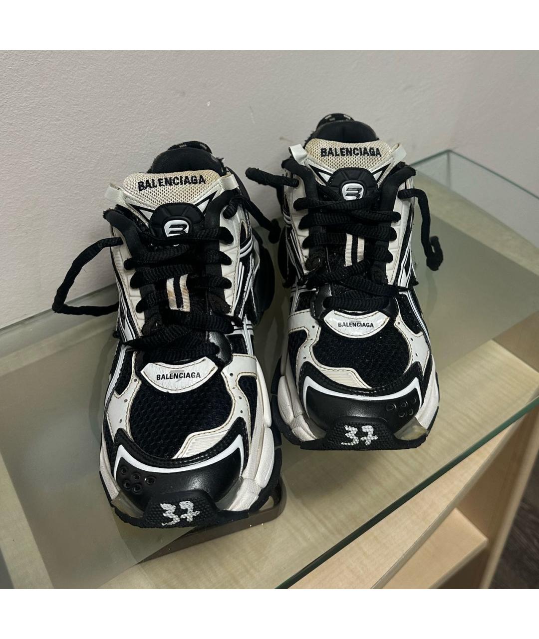 BALENCIAGA Черные текстильные кроссовки, фото 2