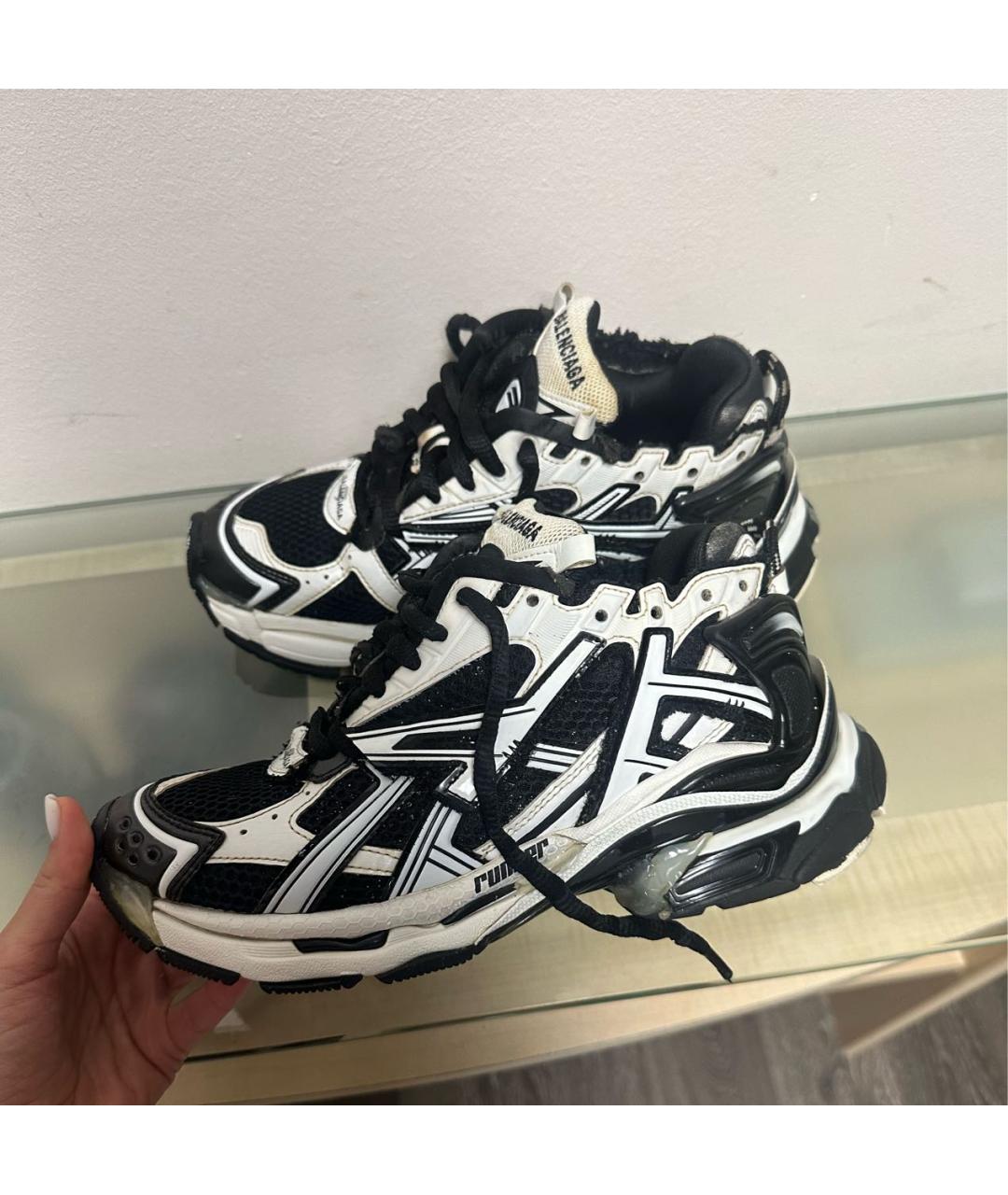 BALENCIAGA Черные текстильные кроссовки, фото 3