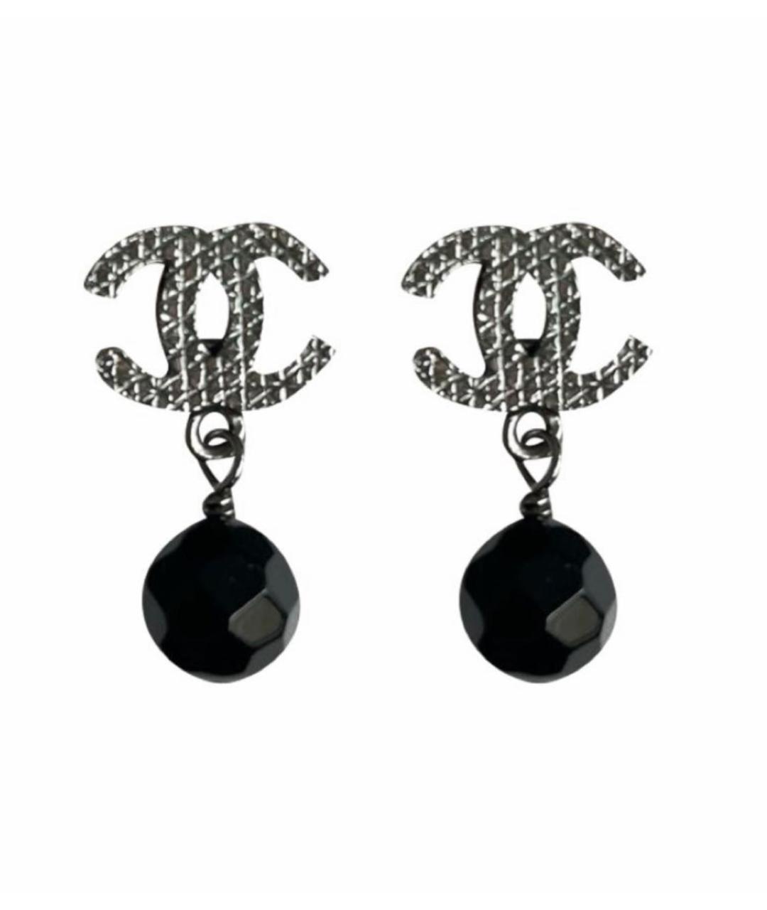 CHANEL Серебряные металлические серьги, фото 1