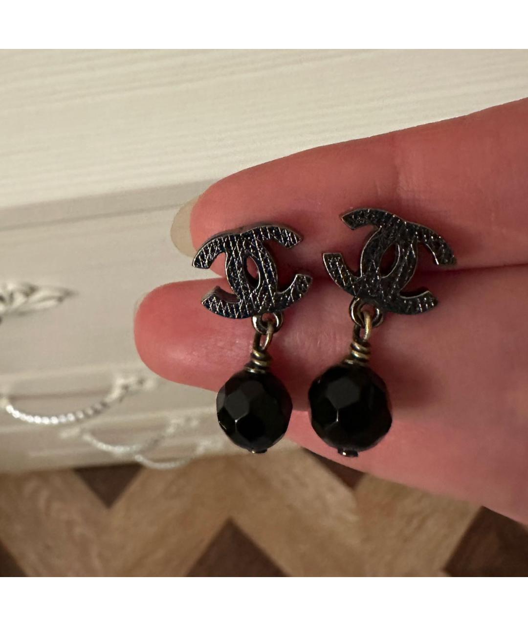 CHANEL Серебряные металлические серьги, фото 7