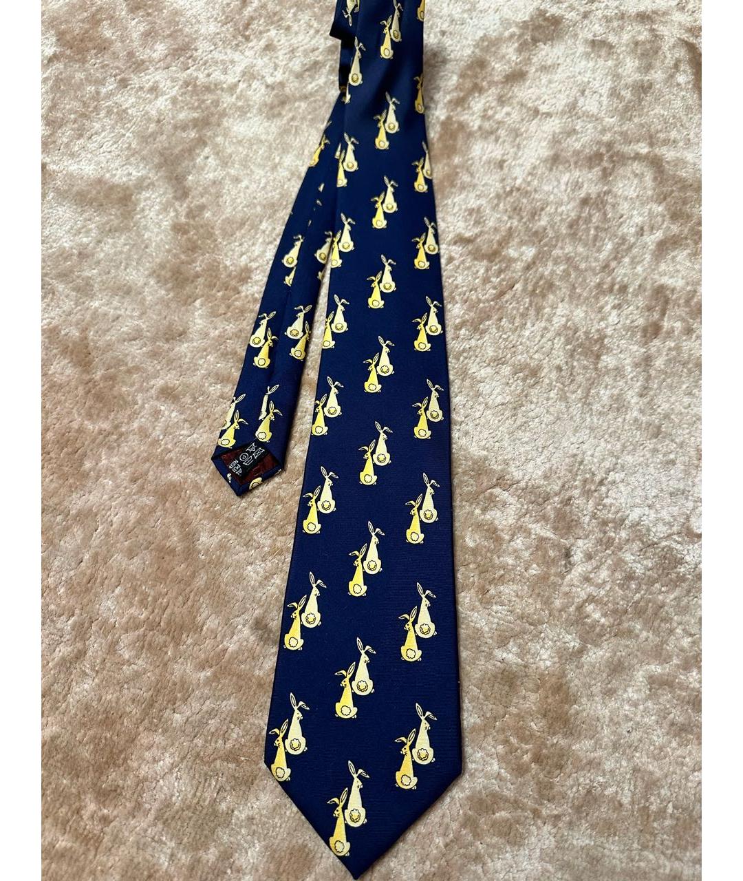 CERRUTI 1881 Темно-синий шелковый галстук, фото 6