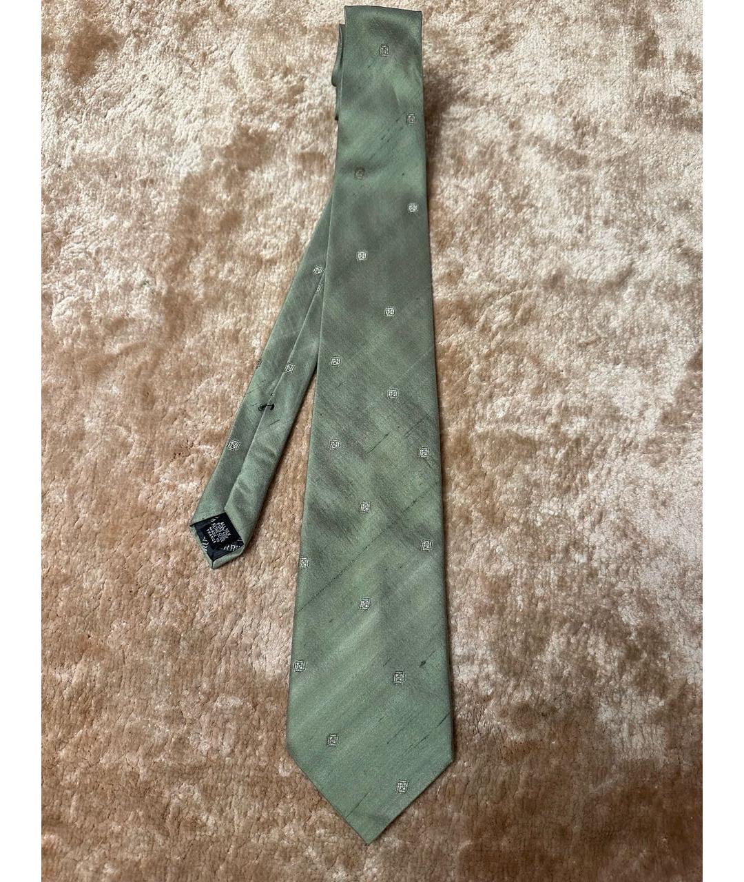 CERRUTI 1881 Зеленый шелковый галстук, фото 6