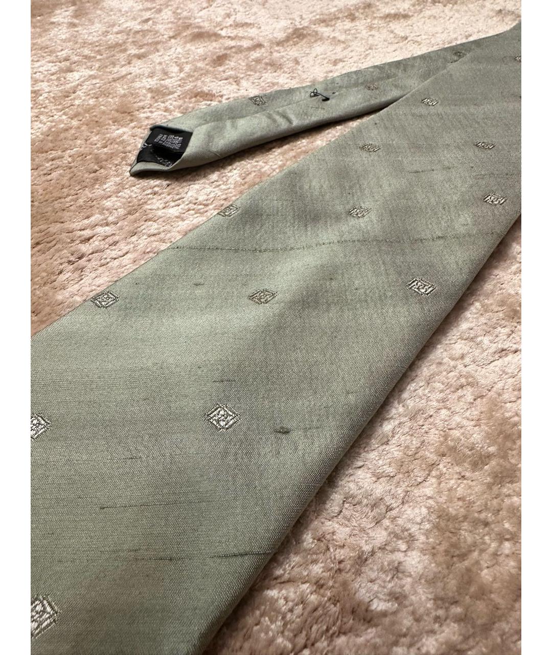 CERRUTI 1881 Зеленый шелковый галстук, фото 4