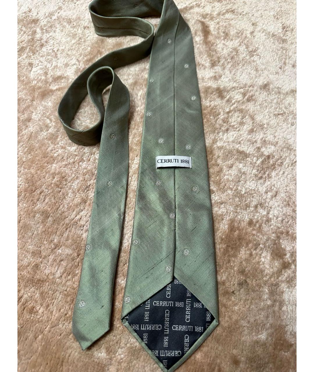 CERRUTI 1881 Зеленый шелковый галстук, фото 3