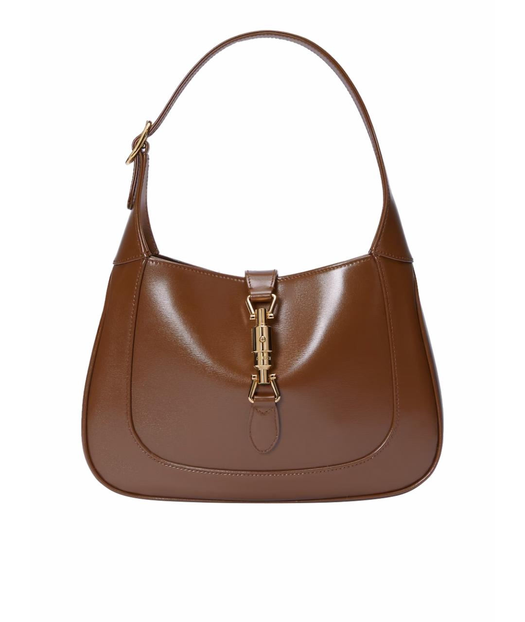 GUCCI Коричневая кожаная сумка через плечо, фото 1