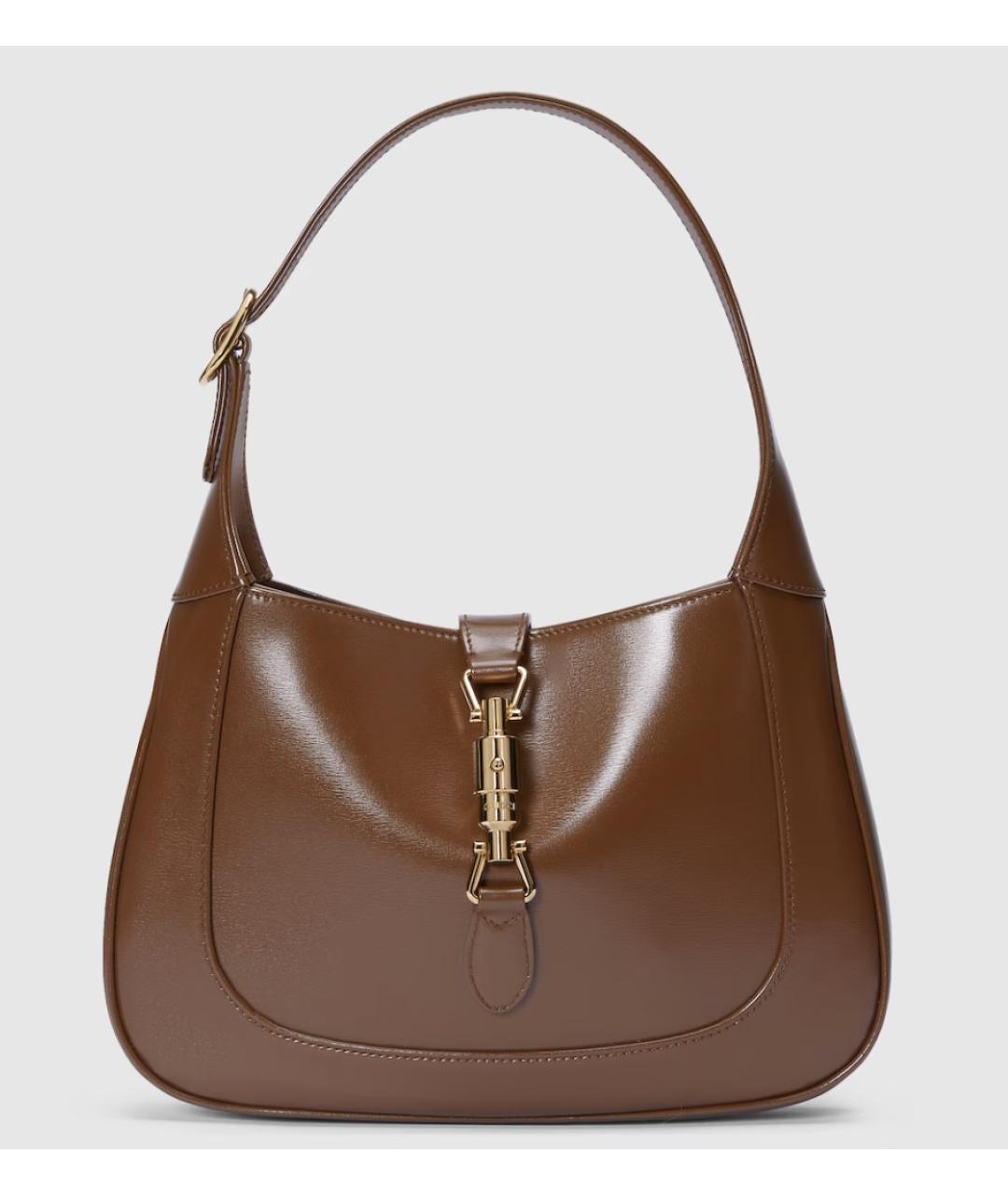 GUCCI Коричневая кожаная сумка через плечо, фото 9