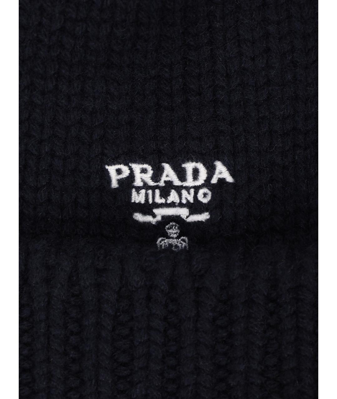 PRADA Черная шапка, фото 3