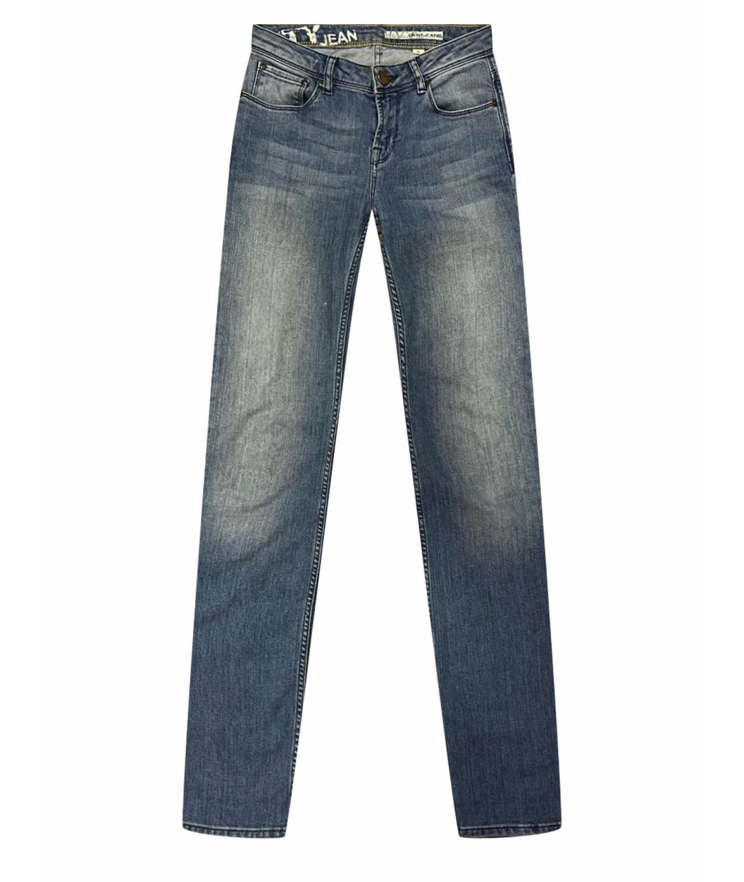 DKNY Синие хлопко-эластановые прямые джинсы, фото 1