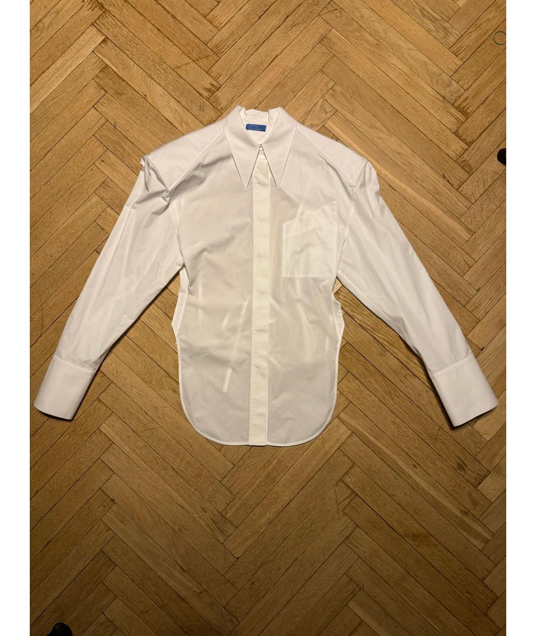 MUGLER Белая хлопковая блузы, фото 4
