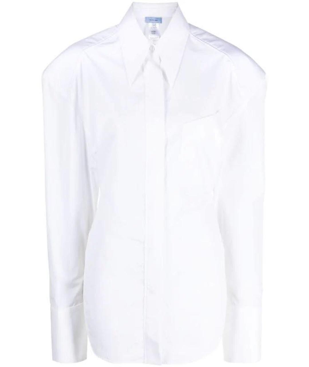 MUGLER Белая хлопковая блузы, фото 1